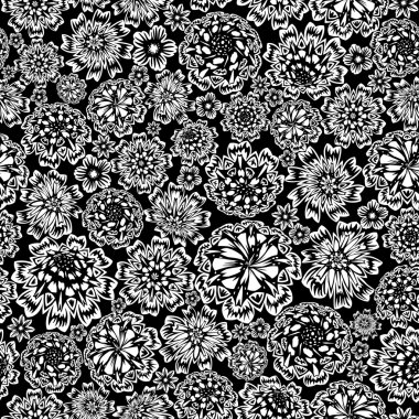 Çiçek sorunsuz (siyah ve beyaz renkleri)