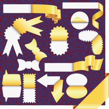 Vektör stikers ve Etiketler set (Cmyk)