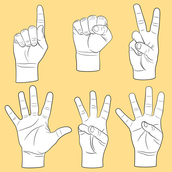 Набор человеческих рук