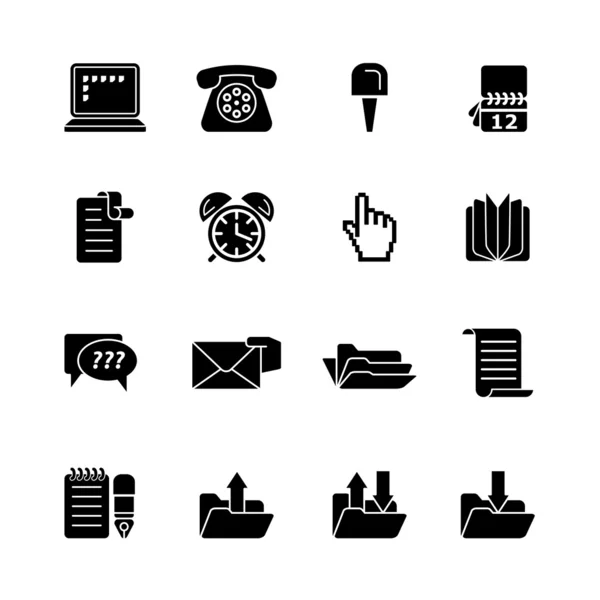 Bilgisayar Icon set — Stok Vektör