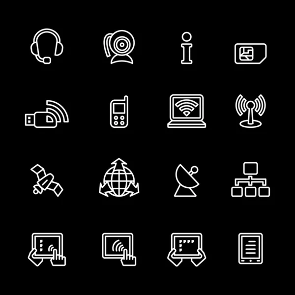 Set icona computer — Vettoriale Stock