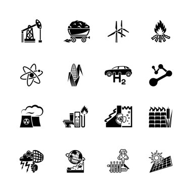 alternatif enerji vektör Icon set