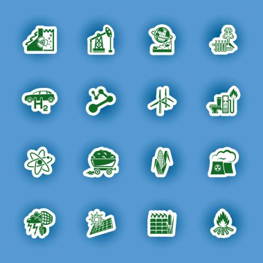 alternatif enerji vektör Icon set