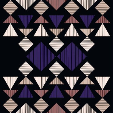 Geleneksel halk geometrik desenli Navajo mozaik halısı. Kızılderili Kızılderili battaniyesi. Aztek elementleri. Maya süsü. Kusursuz bir geçmişi var. Web tasarımı veya yazdırma için vektör illüstrasyonu.