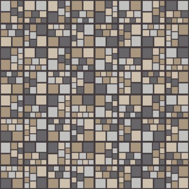 Çizgili geometrik figürler mozaiği. Kusursuz desen. Elle kumandalı tasarım. Tekstil. Etnik boho süsü. Web tasarımı veya yazdırma için vektör illüstrasyonu.