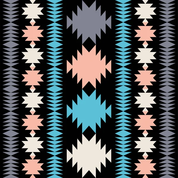 Plaid Mexicain Navajo Modèle Sans Couture Conception Avec Hachage Manuel — Image vectorielle