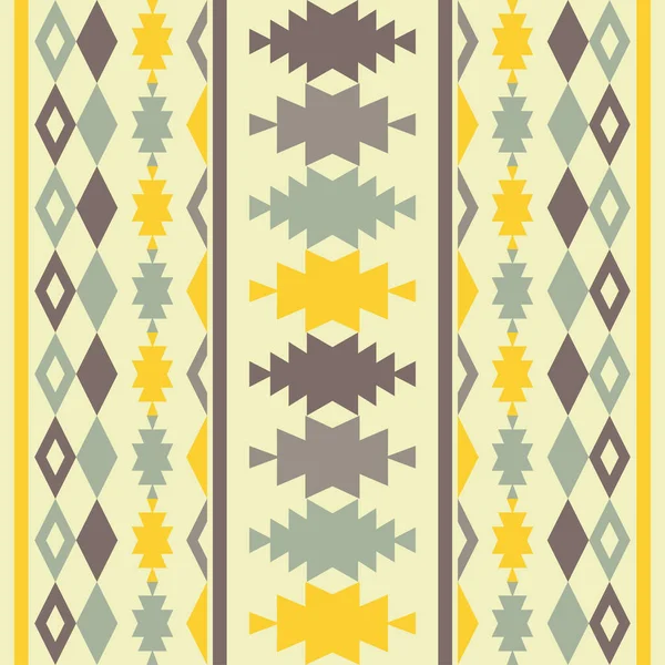 メキシコ人が演じた ナバホ シームレスなパターン マニュアルハッチング付きのデザイン 繊維だ 民族のBoho装飾 ウェブデザインや印刷のためのベクターイラスト — ストックベクタ