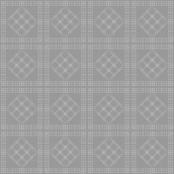 Geometrische Formen Aus Punkten Digitales Ornament Grenze Halbtonne Nahtloses Muster — Stockvektor