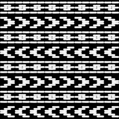 Çizgili geometrik figürler mozaiği. Etnik boho süsü. Kusursuz desen. Elle kumandalı tasarım. Tekstil. Web tasarımı veya yazdırma için vektör illüstrasyonu.