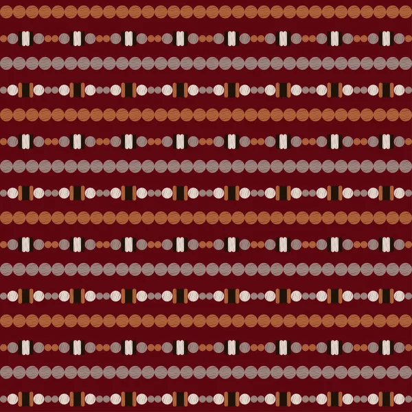 Mosaic Striped Geometric Figures Ethnic Boho Ornament Seamless Pattern Design — 图库矢量图片