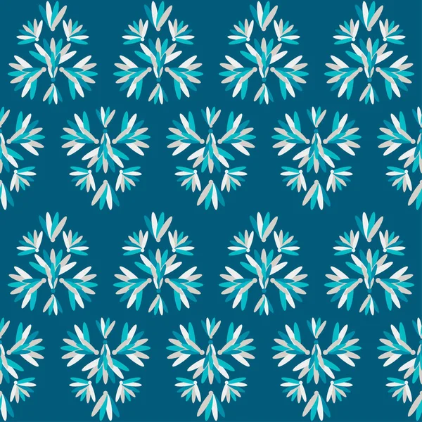Μεξικάνικο Στολίδι Διακοσμητικά Λουλούδια Απρόσκοπτο Μοτίβο Εθνικό Στολίδι Boho Εικονογράφηση — Διανυσματικό Αρχείο