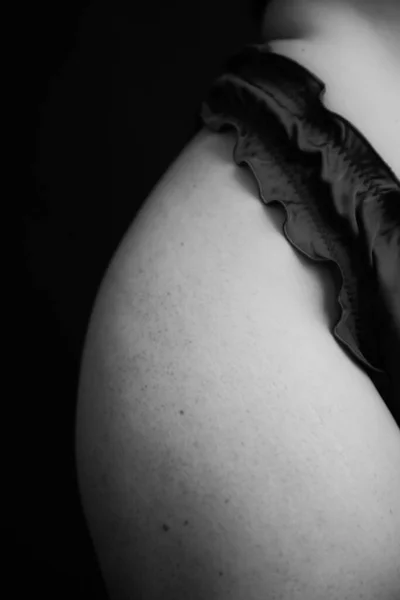 Partes Corpo Feminino Close Pele Detalhes Figura Uma Menina Delgada — Fotografia de Stock
