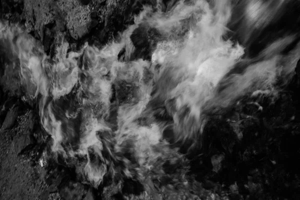 Schwarz Weiße Textur Des Wassers Unschärfe Und Unschärfe Des Bildes — Stockfoto