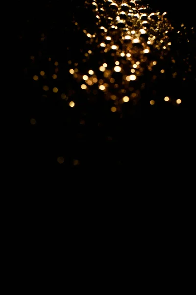 Abstract Orange Gold Dark Background Glowing Turquoise Particles — Stock Photo, Image