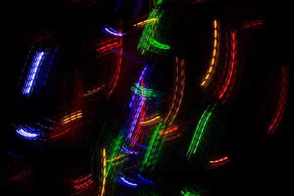 Spostamento Neon Multicolore Luci Texture Astratta Colpo Lunga Esposizione — Foto Stock