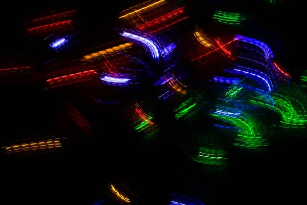 Przenoszenie Neonowych Wielobarwnych Świateł Abstrakcyjna Faktura Długa Ekspozycja — Zdjęcie stockowe