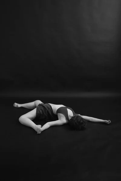 Arte Fotografía Bailarina Expresa Emociones Través Del Movimiento Abstracción Del —  Fotos de Stock