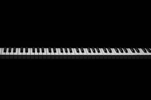 Background Music Black White Piano Keys Dark — Stock Photo, Image