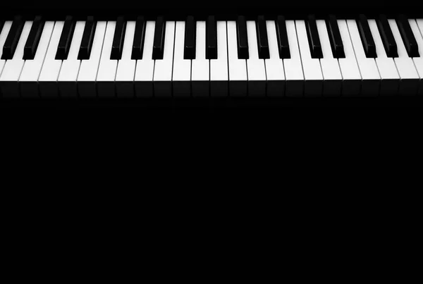 Música Fondo Teclas Piano Blanco Negro Oscuridad — Foto de Stock