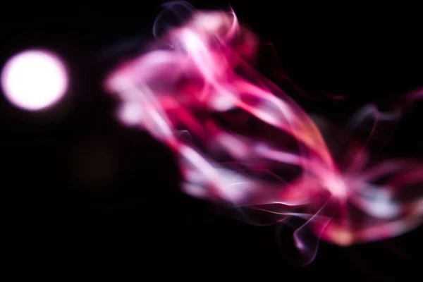 Rosafarbene Und Scharlachrote Rauchmuster Aus Zigaretten Und Wasserpfeife Begasung Eines — Stockfoto