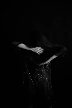 Kadın Profesyonel Dansçı, Siyah ve Beyaz Sanat Fotoğrafı