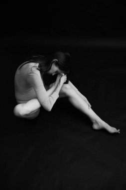 Siyah ve Beyaz Sanat Fotoğrafı Çıplak Stil