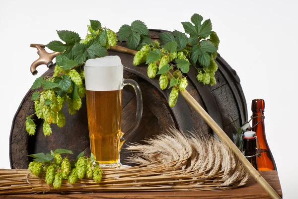 Stillleben mit Bier — Stockfoto