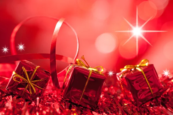 Červené vánoční pozadí — Stock fotografie
