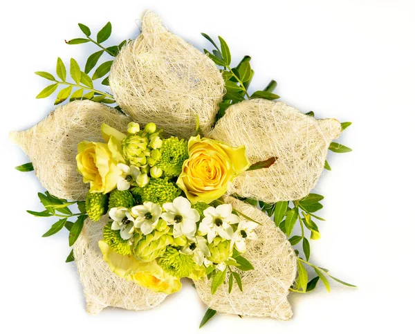Wedding bouquet on the white background — Stock Photo, Image