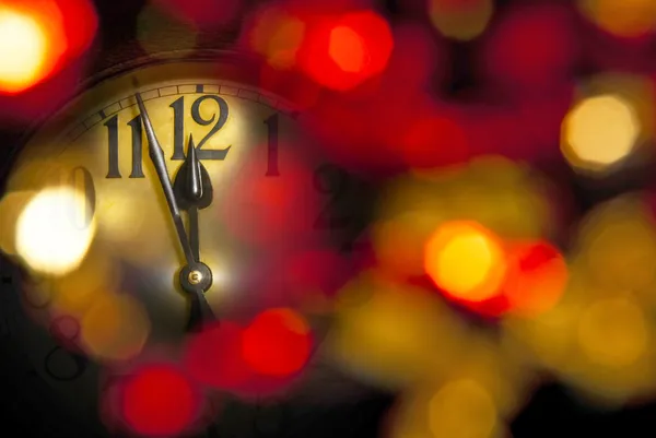 Новогодние часы Лицензионные Стоковые Изображения