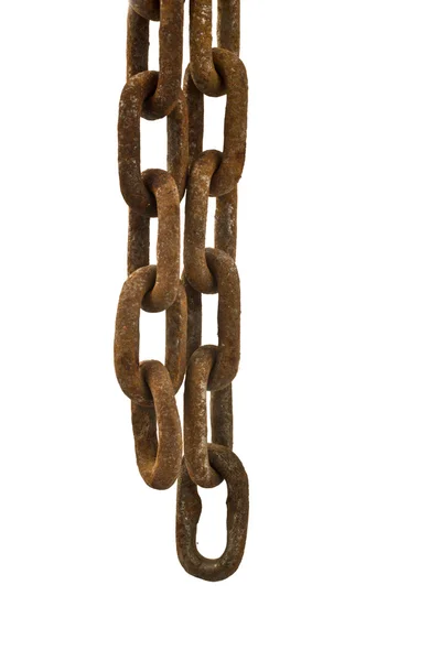 Rusty chain isolated — Stock Photo, Image