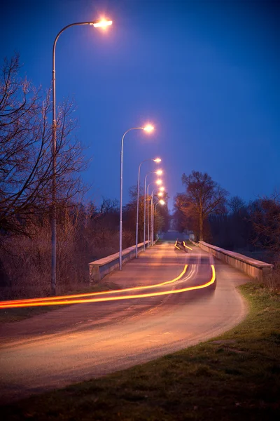夜晚的路 — 图库照片