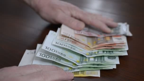 Dinheiro em euros — Vídeo de Stock