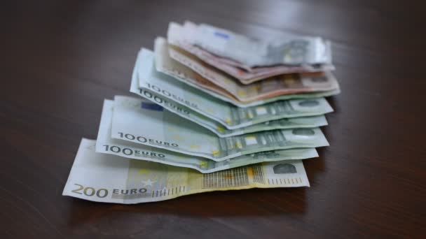 Euro geld — Stockvideo