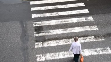 yaya geçidi üzerinde Üstten Görünüm