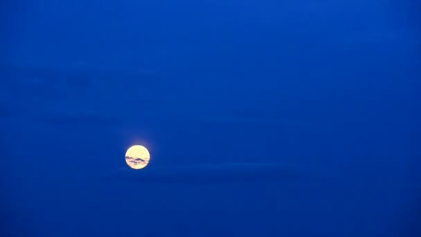 Vollmond mit blauem Himmel — Stockvideo