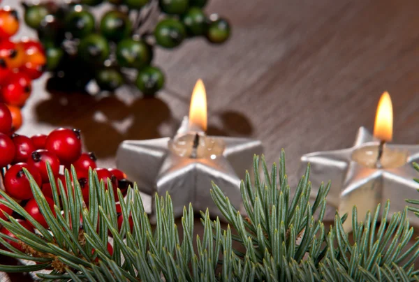 Velas de Navidad — Foto de Stock