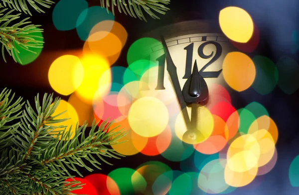 New year clock — Stock Photo, Image