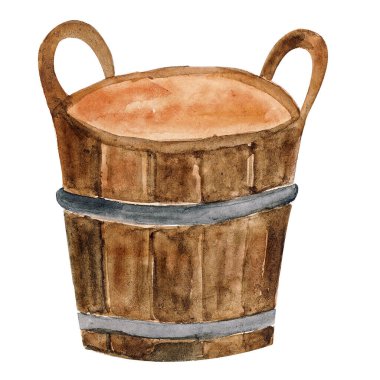 Banyo ve sauna için ahşap yalak