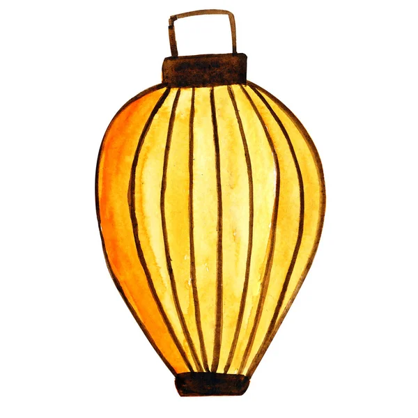 Tatil için geleneksel Çin festivali feneri suluboya kağıt