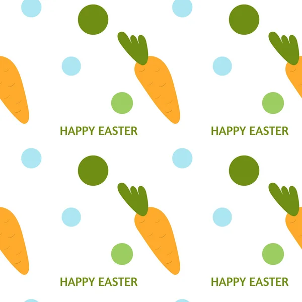 Easter seamless vektor pattern with carrots circle — Stockový vektor