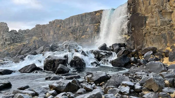Wodospad Południu Islandii — Zdjęcie stockowe