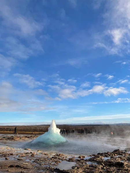 Geyser Nel Sud Dell Islanda — Foto Stock