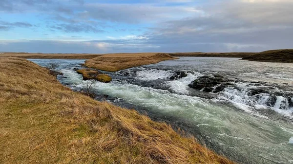 Wodospad Południowym Wybrzeżu Islandii — Zdjęcie stockowe