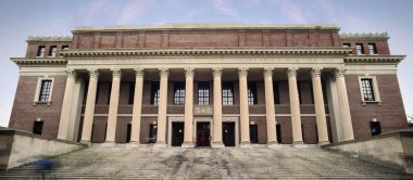 Harvard University - Entrance to Widener Library clipart