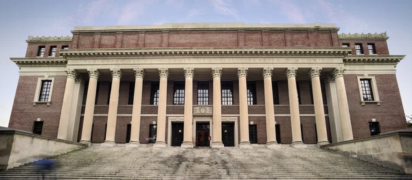 Harvard-universiteit - ingang widener library — Stockfoto