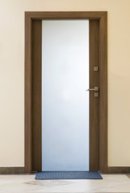 Modern closed glass door
