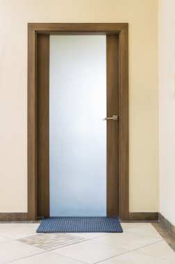 Modern closed glass door