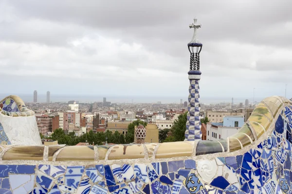 Park Guell em Barcelona, Espanha — Fotografia de Stock