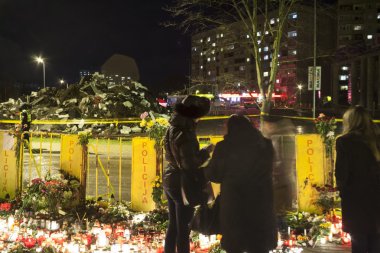 riga, Letonya, Avrupa süpermarket'in tavan çöktü